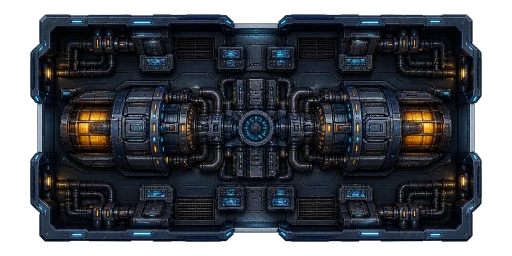 Top-down engine room